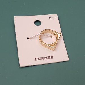 Express, Gold tone, bar stackable fashion ring, NWT, Size 7
